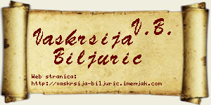 Vaskrsija Biljurić vizit kartica